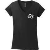 Allegheny Badgers Softstyle Ladies Fit V-Neck T-Shirt