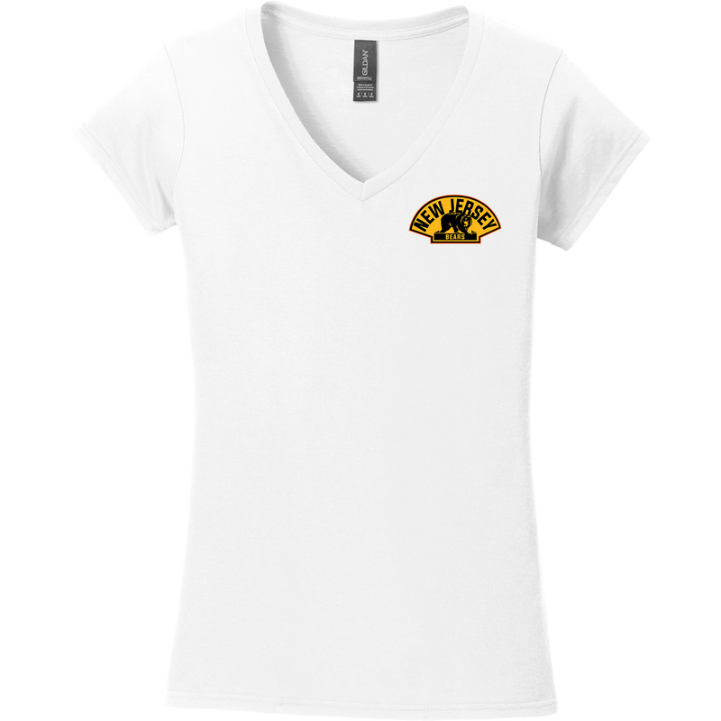 NJ Bears Softstyle Ladies Fit V-Neck T-Shirt