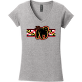 MD Jr. Black Bears Softstyle Ladies Fit V-Neck T-Shirt