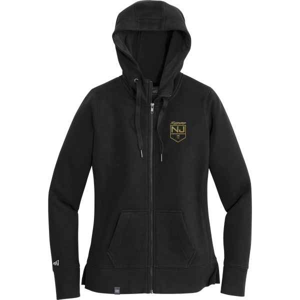 NJ Raiders New Era Ladies French Terry Full-Zip Hoodie