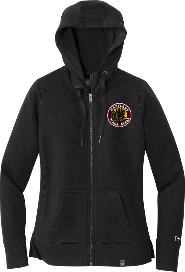 Maryland Black Bears New Era Ladies French Terry Full-Zip Hoodie