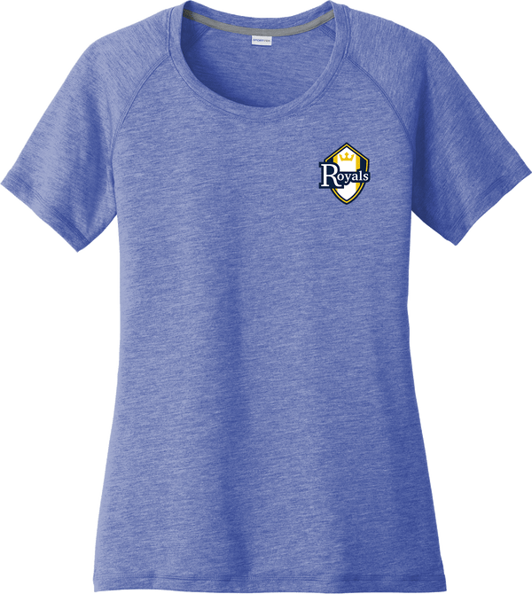 Royals Hockey Club Ladies PosiCharge Tri-Blend Wicking Scoop Neck Raglan Tee