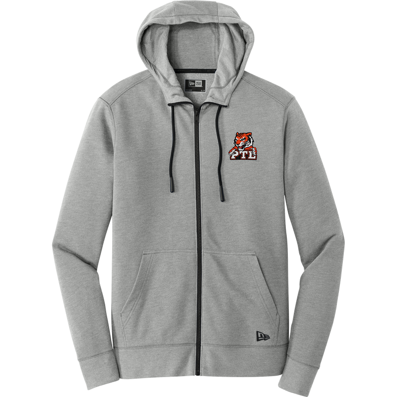 Princeton Tiger Lilies New Era Tri-Blend Fleece Full-Zip Hoodie