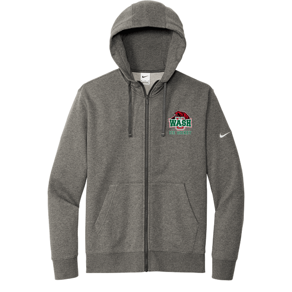 Wash U Nike Club Fleece Sleeve Swoosh Full-Zip Hoodie