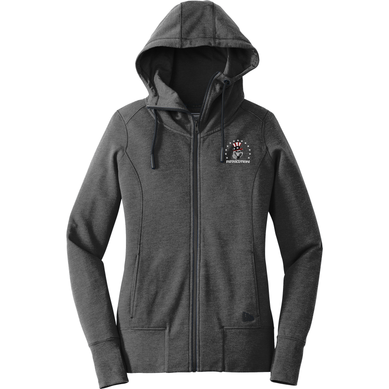 Phila Revolution New Era Ladies Tri-Blend Fleece Full-Zip Hoodie