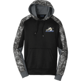 Mid-State Mustangs Sport-Wick Mineral Freeze Fleece Colorblock Hooded Pullover