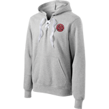Apple Core Lace Up Pullover Hooded Sweatshirt