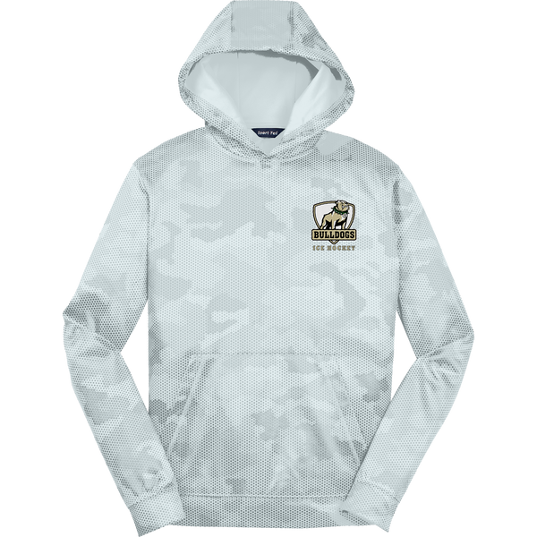 HVM Bulldogs Youth Sport-Wick CamoHex Fleece Hooded Pullover