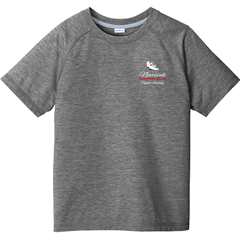 Navesink Figure Skating Youth PosiCharge  Tri-Blend Wicking Raglan Tee